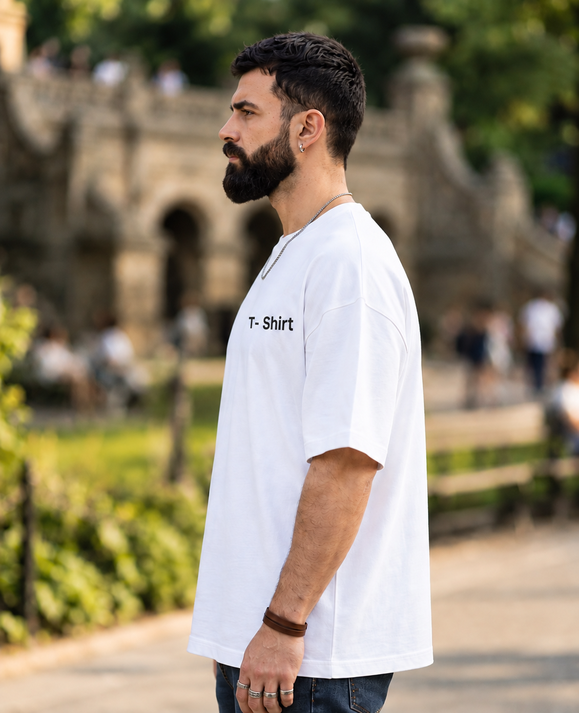 Tailored Ivory Cotton  T Shirt